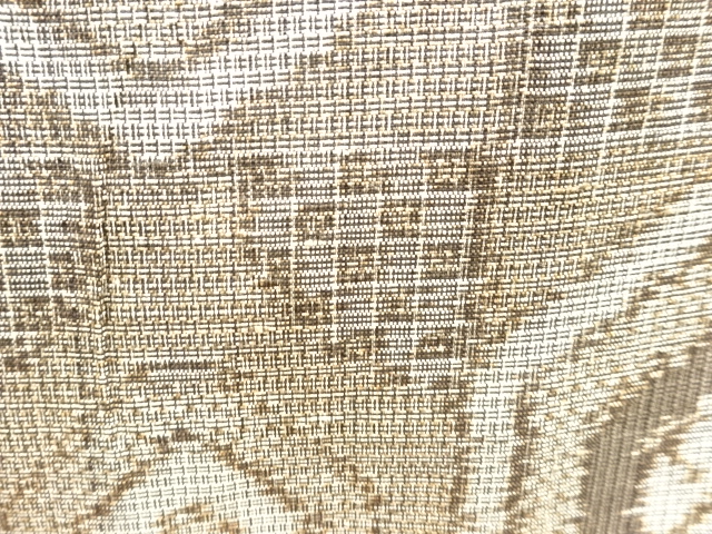 アンティーク　亀甲模様織り出し本場村山泥大島紬着物